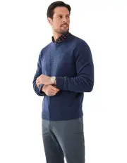 [Gazman] Lambswool Crew Knit Sweater in Denim