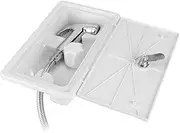 Exterior Shower Box Hot Cold Switch with 2 Keys Kit,RV Exterior Shower Box Kit with Lock,RV Outdoor Shower Exterior Shower Box Kit for Marine Boat Motorhome Caravan