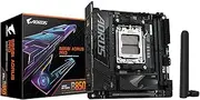 GIGABYTE B850I AORUS PRO Motherboard - Supports AMD Ryzen 9000 Series CPUs, 8+2+1 Phase Digital VRM, up to 8400MHz DDR5 (OC), 1xPCIe 5.0 + 1xPCIe 4.0 M.2, 2.5LAN, WiFi 7, USB 3.2 Gen 2