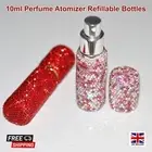 10ML Crystal Diamonds Perfume Atomizer Spray Bottle Refillable Handmade Tool Kit