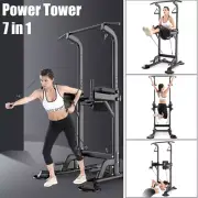 Power Tower Station Chin Up Pull Up Bar Multi-Grip Power Rack Home Gym Fitness