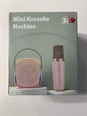 Portable Karaoke Machine with 2 Wireless Microphones | Mini Bluetooth Speaker