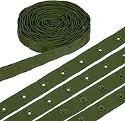 uxcell 3 Yard Snap Button Tape, Polyester Plastic Snap Button Trim, Sewing Press Stud Ribbon Replacement for DIY Craft Clothes Fabric Sewing, Dark Green
