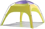Outdoor Tent Beach Sunscreen Couple Tent Outdoor 3-4 Persons Camping Tent Automatic Opening Beach Rain Sunshade Oxford+PU with Bottom Mat Beach Tent