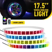 17.5″ For Truck Car Rim Lights Bluetooth APP RGB Wheel Ring Lights LED Light 4 H