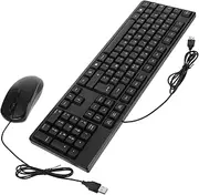 Full Size Keyboard Mouse Wired Keyboard Mouse Set French High Performance