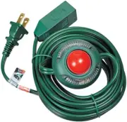 15ft Lighted Foot Switch Extension Cord with 3 Outlets for Holiday Lights