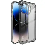 IMAK For iPhone 15 Pro Anti-scratch Super Clear Back Cover Soft TPU Phone Case Black