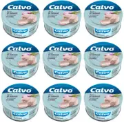9 CALVO Natural Tuna Steak in Water Tins Made in Spain 160g 5.6oz
