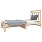 Solid Wood Pine Pull-out Day Bed Single Size Occasional Sofa Bed Couch vidaXL