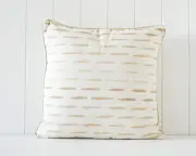 Rayell Indoor Square Cushion Line Pattern Print Home/Lounge Decor Brown 45x45cm