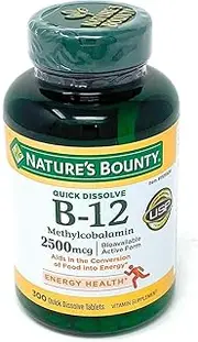 Nature's Bounty Natures Bounty Vitamin B-12 2500 mcg, 300 Quick Dissolve Tablets,