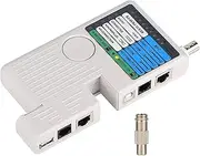 4 in 1 Network Cable Tester Ethernet RJ45/RJ11/USB/BNC LAN Cable Cat5 Cat6, Current Voltage Capacity Testing
