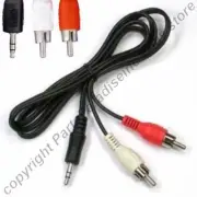 Lot25 short 3ft 3.5mm, 1/8"Stereo Male~Dual RCA~M Audio/IPOD/MP3 Cable/Cord/Wire