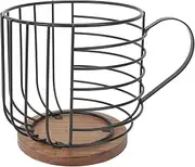 Mug Shape Coffee Pod Holder Spacious Size Easy Find Eliminate Debris Applicable Home Office Cafe Gift (言葉のない黒)