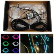 6M Multi-Color LED Car Truck EL Light Strip Wire Cold Lamp Bluetooth APP Control (for: Fiat)