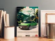 Initial D - "Speed Stars" Iketani Kōichi Silvia S13 A1/A2/A3 Canvas FRAMED