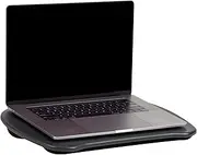 Mind Reader Laptop Desk with Pillows & Handle, Black