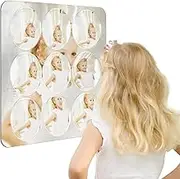 Sensory Wall Mirror for Toddlers: Unbreakable Kids Mirror for Wall - 9 Bubbles Sensory Mirror for Sensory Room, Daycare, Nursery