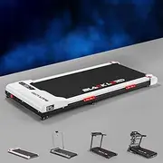 [Black Lord] Walking Pad Under Desk with 2-Level Incline, 3.5HP Treadmill 12KM/H Max Speed, Jogging Running Machine for Home Gym Work Out, FN6 Series, White
