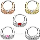 1 - Flower Petals IP Piercing Septum Clicker Hanger Ion Steel Nose Rings F79