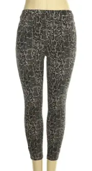 Spanx Snakeskin Print Cropped Tummy Control Leggings Women's Size L L77901