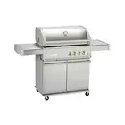 Stainless Steel BBQ portable casters with side shelves Cross ray