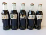COKE- COLA ATLANTIC 1996 OLYMPICS 5 UNIQUE BOTTLES FULL WITH SODA