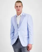 Alfani Mens Slim fit Sport Coat Blazer 40 L Light Blue