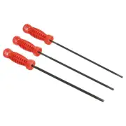 3Pcs Chainsaw Chain Sharpening File 4.0/4.8/5.5mm Round Chainsaw File Red