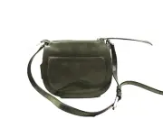 ALLSAINTS $299 Captain Ash Grey Patent Leather Round Crossbody Bag