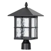 Sunset Lighting F4639-31-LED Outdoor Post Light Lantern 13-5/8"12W - Black