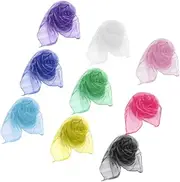 [OATIPHO] Square Veil for Children Dancing Scarves for Children Silk Dance Scarves Square Gauze Scarf Square Dance Scarves Square Silk Scarf Sheer Chiffon Scarf Juggling Silk Scarves