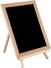 BCOATH Small Blackboard Magnetic Blackboard Writing Blackboard Wooden Painting Board Drawing Blackboard Standing Easel Bamboo