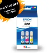 Genuine EPSON T522-C/M/Y Color ink bottle Value Pack->ET2710/ET2720/ET4700(7.5K)