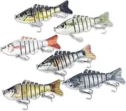 Fishing Lures Multi Jointed Fish Fishing Kits Slow Sharp Treble Hooks Sinking Lifelike Swimbait Freshwater and seawater Crankbaits for Bass Trout Bass