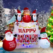 9ft Christmas Inflatable Outdoor Decorations, Snowman Inflatable Yard Decorat...