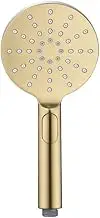 WELS Hand Shower Head Handheld Shower Bathroom Accessories Brushed Gold (Round)