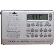AM/FM Stereo SW Alarm Clock Radio w/ Memory Presets & SW Antenna! Kaito KA105