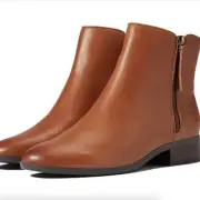 New Naturalizer Robyn Tan Leather Heel Ankle Bootie Women Size 6