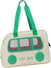 Leefasy Cat Carrier Bag Handbag Wear Resistant Breathable Multipurpose Kitten Travel Bag Puppy Carrier Bag for Vacation Small Dog, White