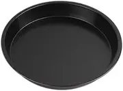 [Zicojia] 1 Piece Round Pizza Mould Plate Pizza Pan Carbon Steel Deep Tray Non-Stick Mold Baking Oven Tool Baking Mould Tray 8In Black