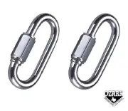Quick Curb Chain Links 2 Pc. Set 5/32" Zinc Ozark Leather Co. New Free Ship