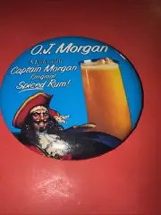 O.J. Morgan Captain Morgan RUM PINBACK BUTTON PIN 3"