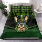DOG Green Bedding Set Animal Grid Doona/Duvet Cover Pillowcase Double Queen Gift