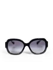 Black Interlocking CC Oversized Sunglasses