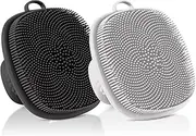 VWMYQ 2 Pack Face Scrubber, Silicone Face Wash Brush - Manual, Waterproof Facial Cleansing & Exfoliating Brushes