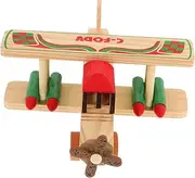 Toddmomy Wooden Helicopter Model for Safe and Realistic for Home Decoration and Learning Present for Young Aviation Enthusiasts