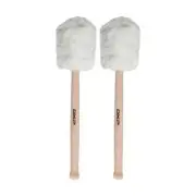 DXP DBT300 Bass Drum Mallets. Wood handle. Large, Soft Head – Natural