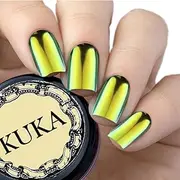 (Green Blue) - KUKA Chameleon Pigment Nail 6 Colour Changing Mirror Chrome Powder Art Glitter Dust Shine Manicure (Green Blue)